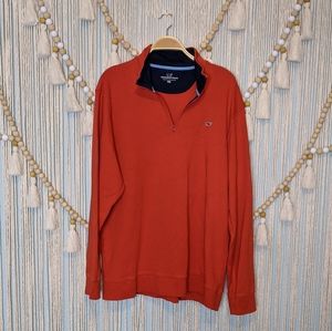Mens Red 1/4 Zip Pullover Shep Shirt Size XXL